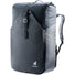 Sacoche vélo Deuter Xberg 25 noire convertible en sac à dos, idéale pour déplacements urbains et cyclistes actifs