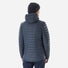 Doudoune femme Millet Evole Light 700HD bleue vue dos, chaude et légère pour cyclisme urbain