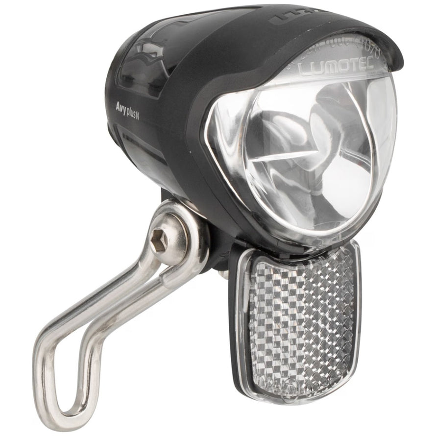 Feu avant vélo Lumotec IQ AVY N Plus Busch and Muller avec fixation métallique et réflecteur pour sécurité optimale