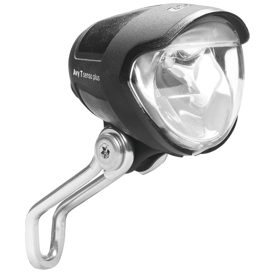 Feu avant Lumotec IQ AVY T Senso Plus de Busch and Muller avec fixation acier pour vélo sécurisé