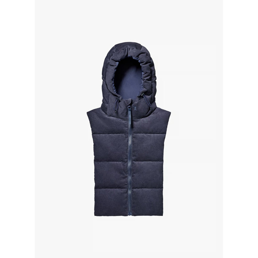 Capuche doudoune chaude et reversible bleu Fudoon modele confortable et chaud pour cyclistes en hiver