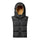 Capuche doudoune chaude et reversible Fudoon noire et marron, protection hiver ideale pour cyclistes