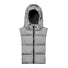 Capuche doudoune chaude et reversible Fudoon motif vichy noir blanc sans manche pour cyclistes hiver