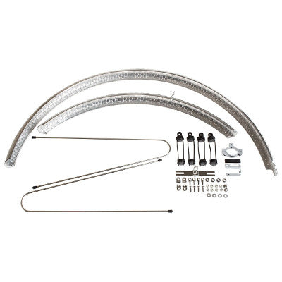 Garde boues martelés argent pour pneus vélo 28 pouces BLB - #6