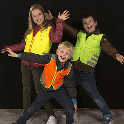 Gilet de sécurité enfant à vélo jaune réfléchissant Nutty Wowow - #5