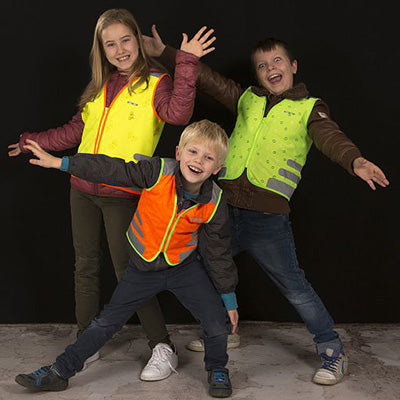 Gilet de sécurité enfant à vélo orange réfléchissant Nutty Wowow - #5