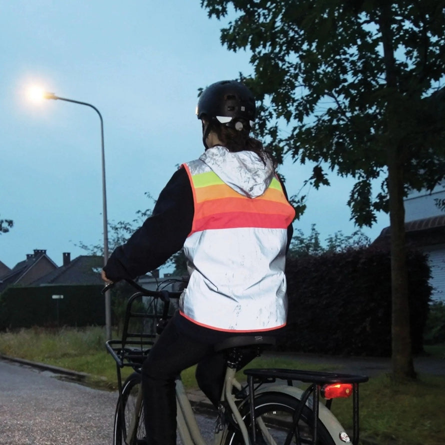Gilet reflechissant multicolore Darkflow GoFluo pour femme, securite et visibilite optimale a velo