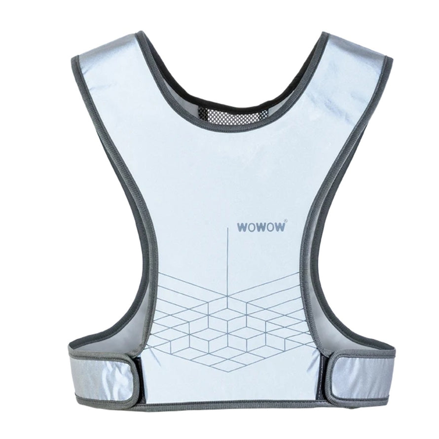 Gilet reflechissant velo Wowow Nova gris pour cyclistes, securite renforcee et visibilite optimale en conditions faibles