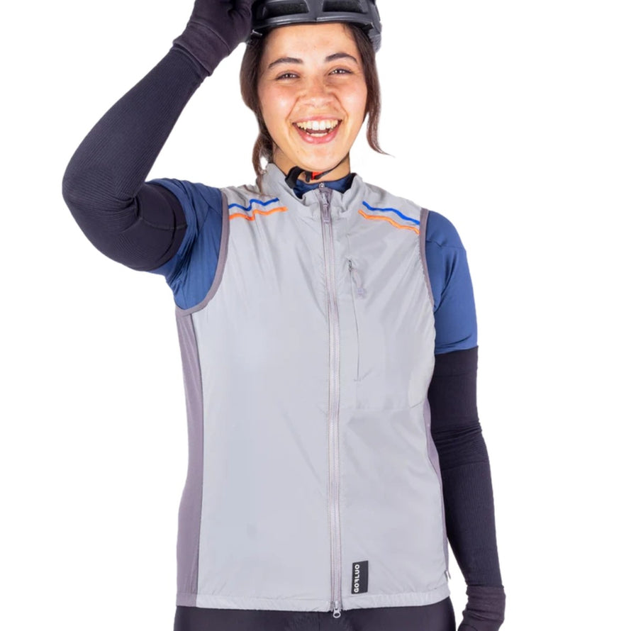 Gilet reflechissant velo Sean GoFluo coupe-vent femme, leger et securisant pour cyclistes