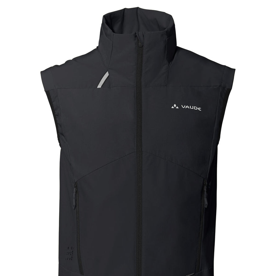 Gilet de vélo homme Vaude Scopi noir, léger et coupe-vent pour cyclisme performant