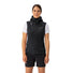 Gilet vélo coupe-vent Vaude Scopi femme avec capuche légère et zip, idéal pour cyclisme en conditions venteuses