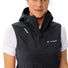 Gilet coupe-vent Vaude Scopi femme avec capuche et zip, léger et confortable pour cyclisme