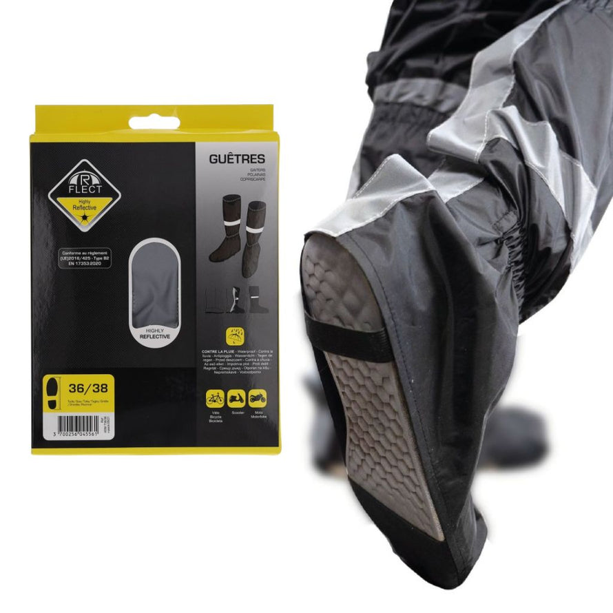 Guêtres réfléchissantes et imperméables pour cyclistes RFLECT
