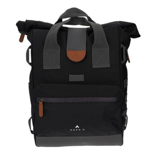 Sacoche convertible sac à dos Hapo-G roll-top 22L noir