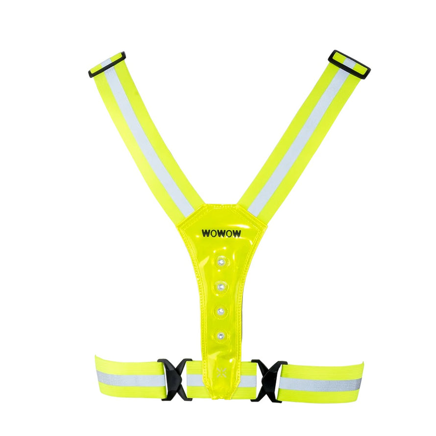 Harnais lumineux et reflechissant Wowow Nokta avec 8 LED pour securite optimale en velo