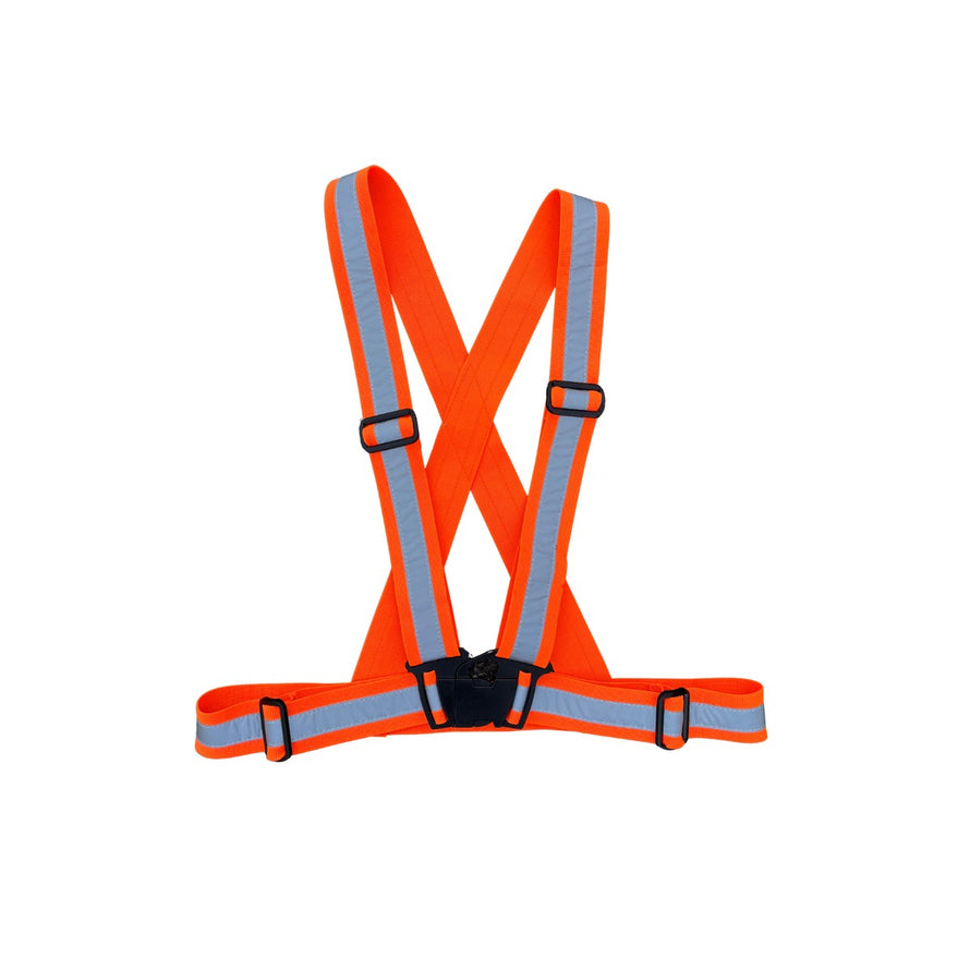 Harnais refletissant Suzon & Suzette couleur fluo orange pour une meilleure securite a velo