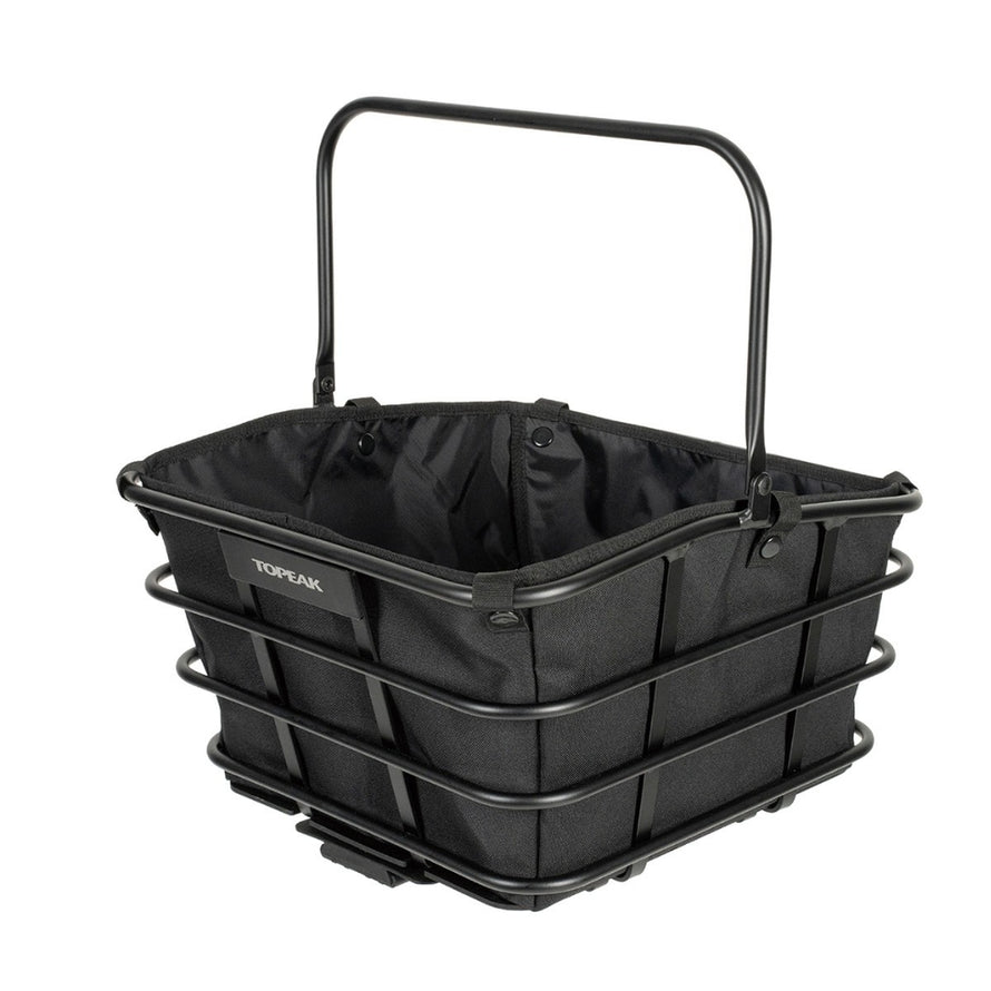 Housse noire Topeak Urban Basket DX pour panier vélo, protection optimale et design compact pour vos trajets urbains