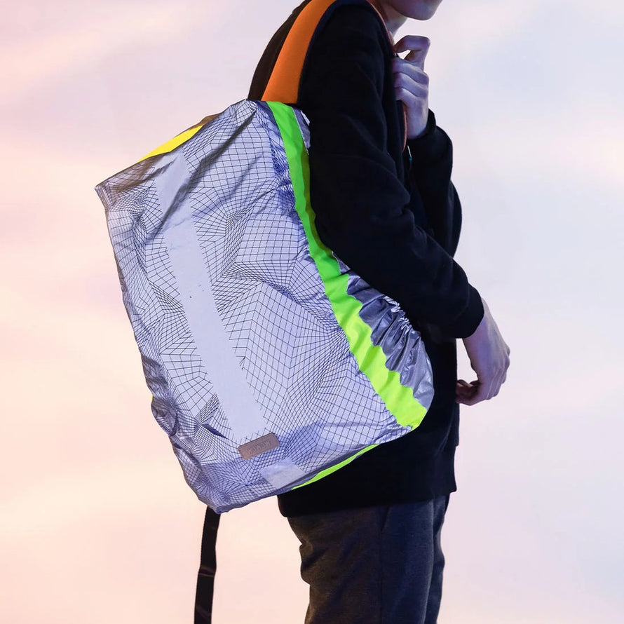 Housse sac à dos vélo WOWOW Chunk Bag 20-25 L réfléchissante pour sécurité et visibilité accrue