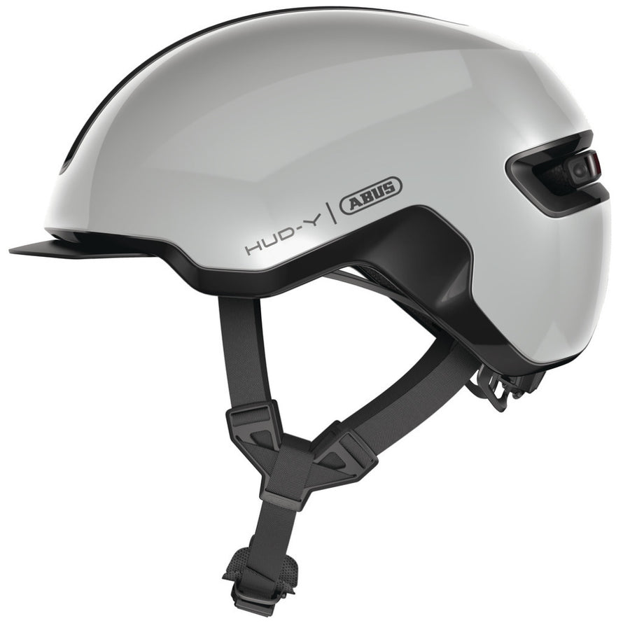 Casque Abus HUD-Y avec feu pour vélo en ville - #GrisL