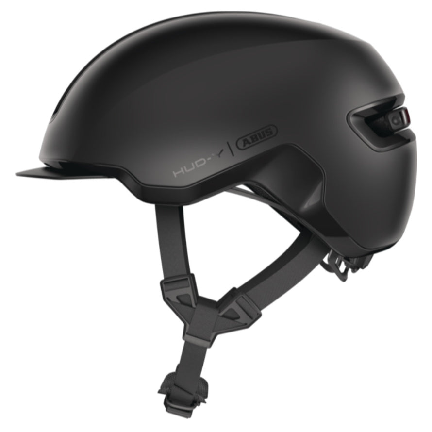Casque Abus HUD-Y avec feu pour vélo en ville - #NoirL