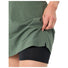 Jupe de velo Vaude Adlux II femme en vert kaki avec short integre pour confort et mobilite