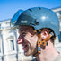 Casque vélo Kask Urban Lifestyle avec visière et sangle cuir marron pour un style urbain et une protection optimale
