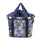 Panier avant velo Klickfix Bikebasket 15L bleu avec motif feuillage, pratique et stylé pour vos trajets urbains