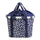 Panier avant vélo Klickfix Bikebasket 15L bleu motif géométrique avec cordon, pratique et facile à fixer