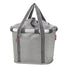 Panier avant vélo Klickfix Bikebasket 15L gris clair avec cordon de fermeture, pratique et élégant pour la ville