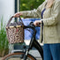 Panier avant vélo Klickfix Bikebasket 15L motif leopard, portable et pratique pour vos trajets en ville