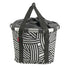 Panier avant vélo Klickfix Bikebasket 15L noir et blanc géométrique, robuste et pratique pour vos trajets quotidiens