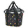Panier avant vélo Klickfix Bikebasket 15L noir à pois multicolores, pratique et léger pour vos trajets urbains