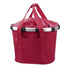 Panier avant vélo Klickfix Bikebasket 15L rouge avec fermeture à cordon, idéal pour transport sécurisé en ville