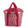 Panier avant vélo Klickfix Bikebasket 15L rouge avec motif blanc, léger et facile à transporter en ville