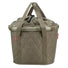 Panier avant vélo Klickfix Bikebasket 15L taupe matelassé avec fermeture zip, idéal pour balades urbaines