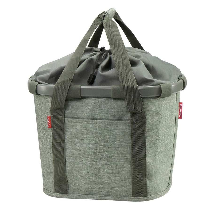 Panier avant vélo Klickfix Bikebasket 15L vert foncé, pratique et robuste pour vos trajets urbains quotidiens