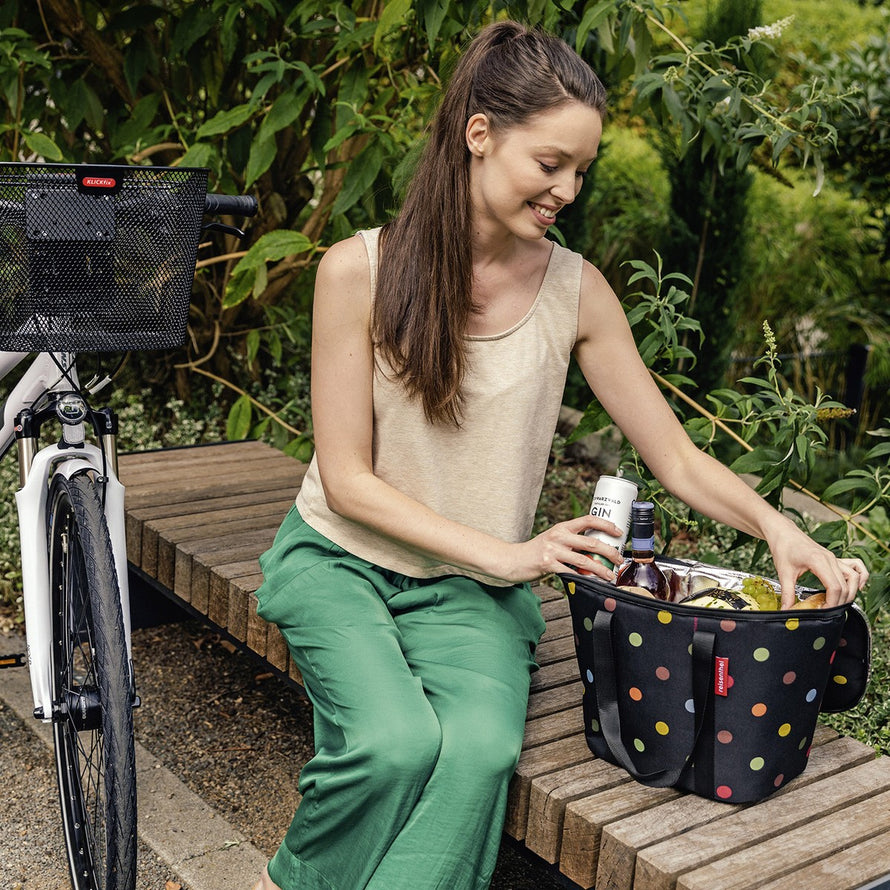 Sac isotherme Klickfix pour panier de guidon vélo, idéal pour garder boissons et repas au frais en balade