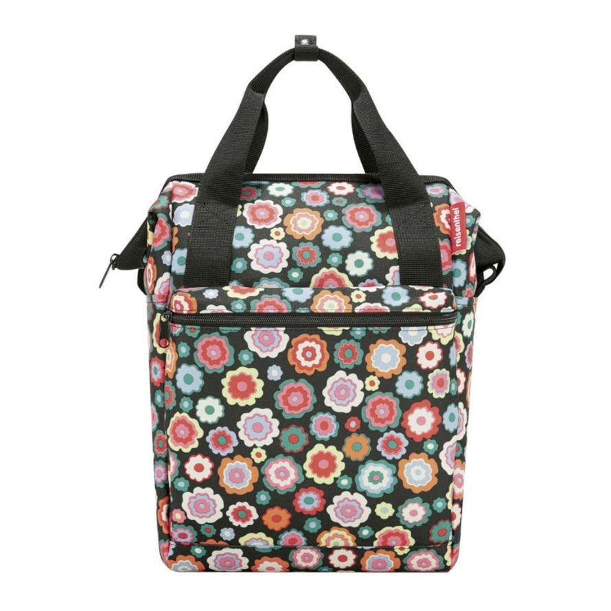 Sacoche arriere velo Klickfix Roomy GT 12L motif fleurs multicolores pour porte-bagages universels