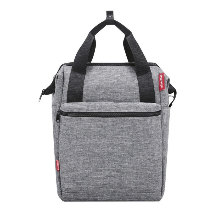 Sacoche arriere velo Klickfix Roomy GT 12L compatible porte-bagages universels, design gris et poignees noires