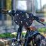 Sacoche guidon Klickfix FunBag 4L noire à pois multicolores, convertible et pratique pour vélo urbain