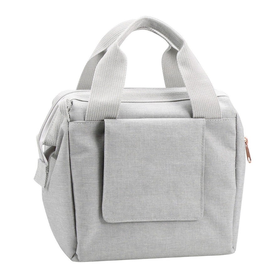 Sacoche guidon vélo Klickfix Roomy 4L gris clair avec bandoulière, légère et fonctionnelle pour vos trajets urbains