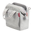 Sacoche guidon vélo Klickfix Roomy 4L gris clair avec bandoulière, ouverture zippée et design pratique