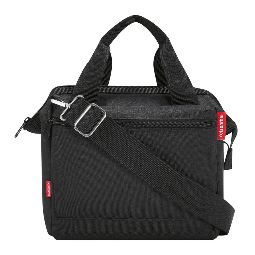 Sacoche guidon vélo Klickfix Roomy 4L noire avec bandoulière, design urbain et pratique pour tous vos déplacements