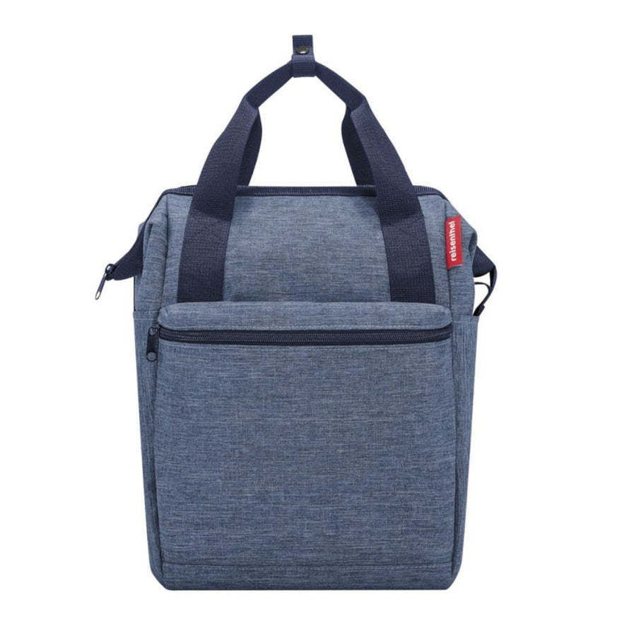 Sacoche arriere velo Klickfix Roomy GT 12L bleu avec poignees et fixation pour porte-bagages universels