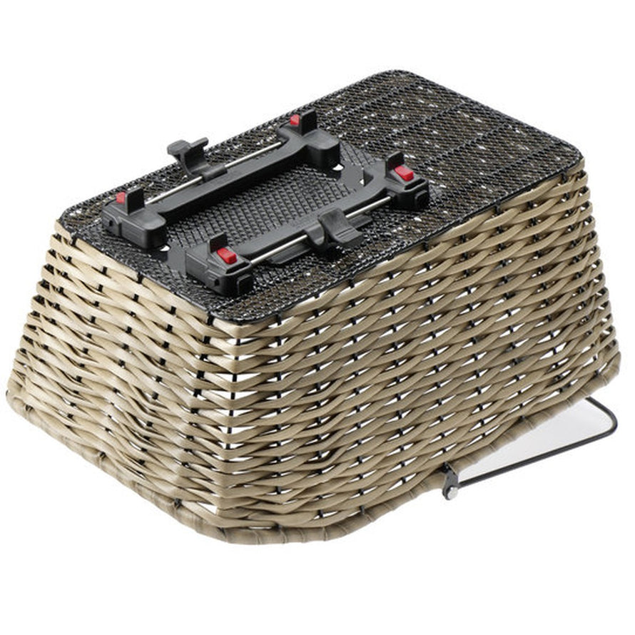 Panier velo arriere Structura 18L de Klickfix avec fixation porte-bagages rapide et design tresse robuste