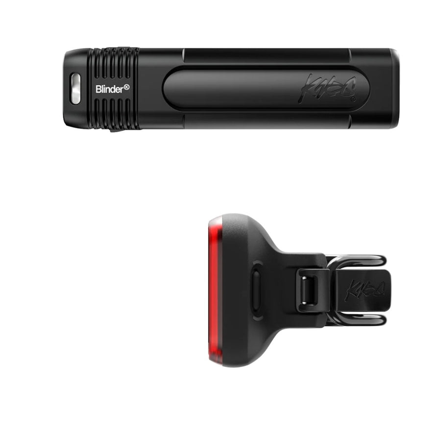 Kit eclairage velo Knog Blinder 700 et Square avant et arriere compact et rechargeable
