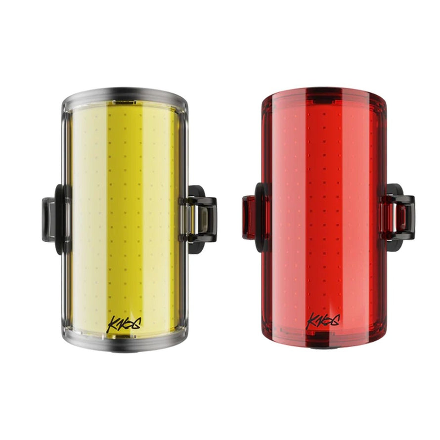 Set d'eclairage Knog Cobber Reflex Twinpack jaune et rouge pour securite optimale a velo
