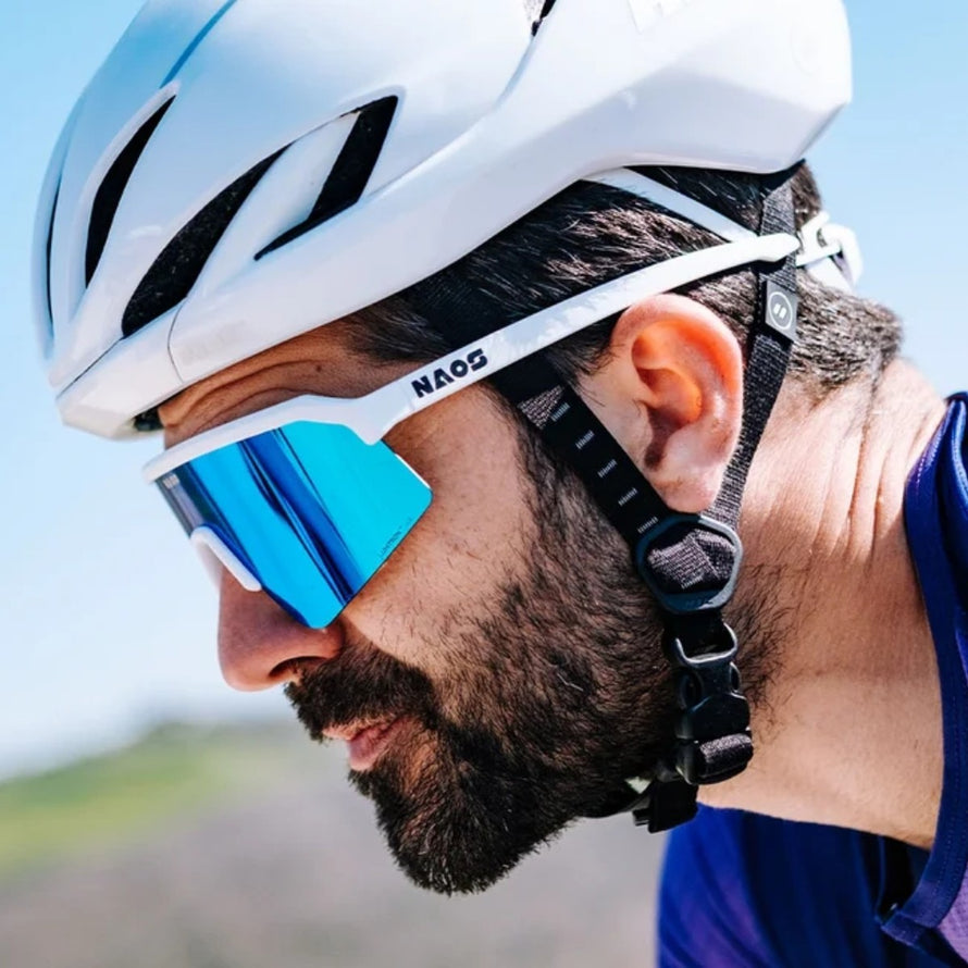 Lunettes de velo 2256 modele Naos Helbo Photochromic avec verres bleu miroir pour une protection optimale