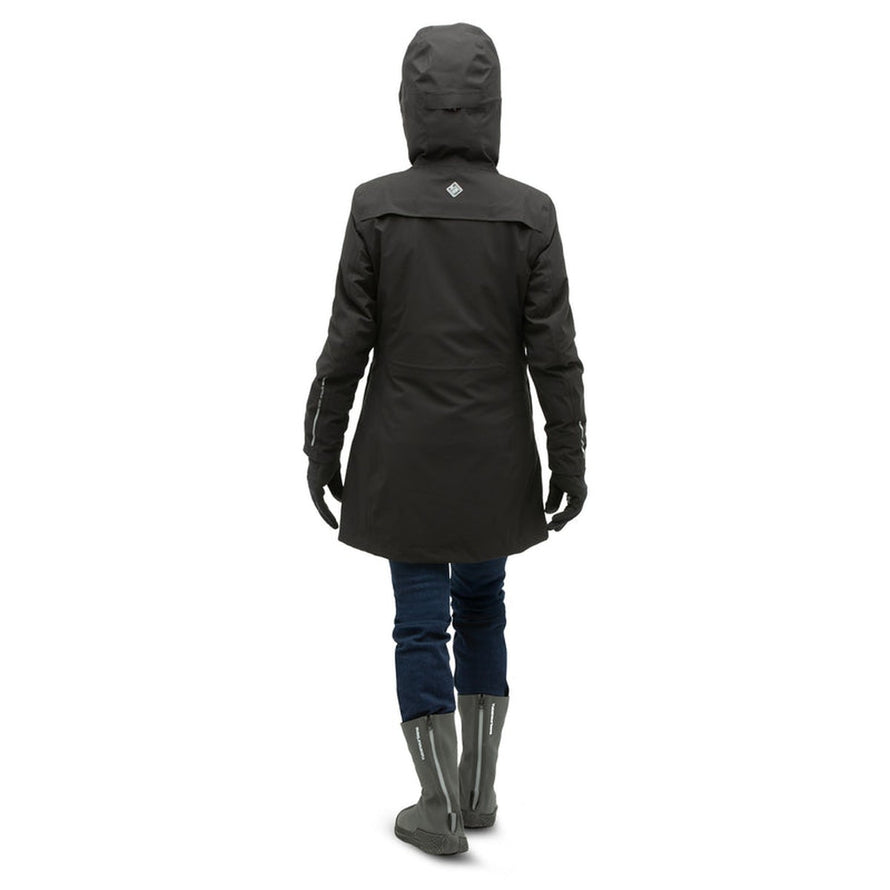 Vue dos de la parka imperméable 3-en-1 Magic Parka Tucano Urbano pour femme cycliste urbaine