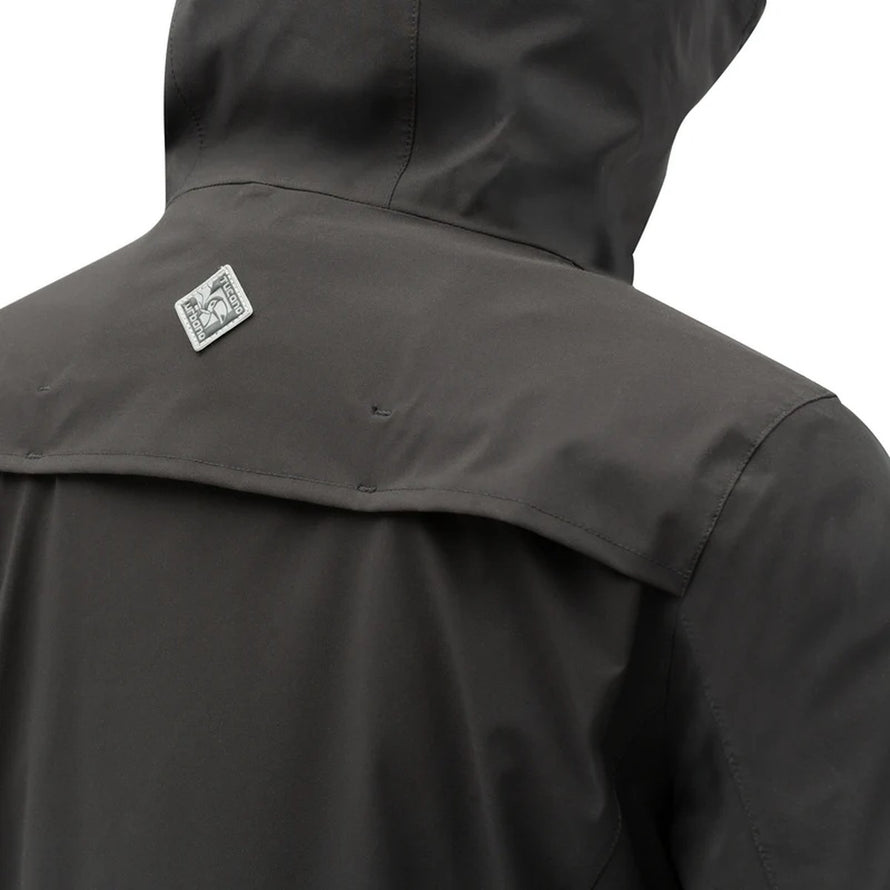 Capuche et dos de la parka imperméable femme Magic Parka Tucano Urbano pour cyclistes urbaines